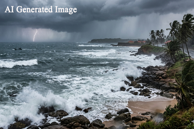 දිවයින වටා වන මුහුදු ප්‍රදේශ ගැන කාලගුණයෙන් නවතම අනාවැකියක්