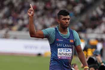 ඩයමන්ඩ් ලීග් තරගාවලියේ පිරිමි හෙල්ල විසිකිරීමේ ඉසව්වේ දෙවන ස්ථානය රුමේෂ් තරංගට 