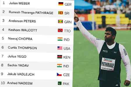 රුමේෂ් ලෝක ශ්‍රේණිගත කිරීම්හි දෙවැනි ස්ථානයට