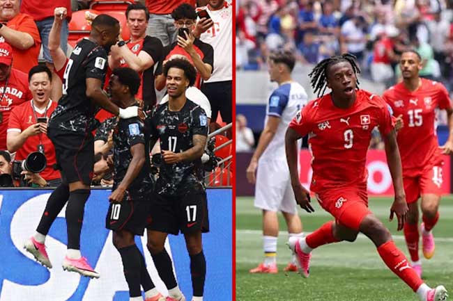 කැනඩාවෙන් ගෝල වැස්සක් - ස්විට්සර්ලන්තයට සුපිරි ජයක්