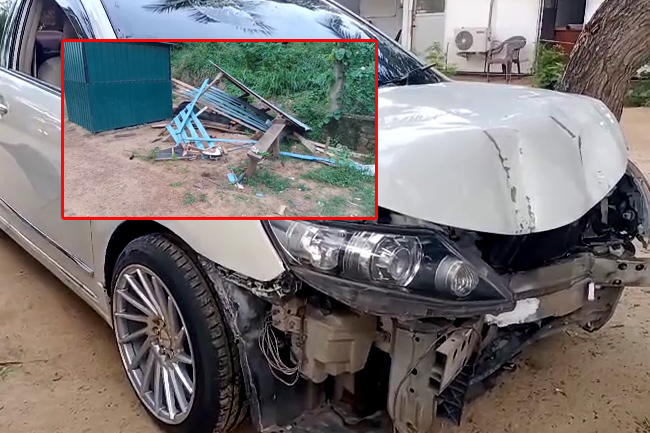 බීමත් රියදුරෙකු කළ විනාශය - වෙළෙඳසැල් හිමියා ජීවිතක්ෂයට