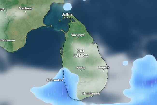  ප්‍රදේශ කිහිපයකට ගිගුරුම් සහිත වැසි 