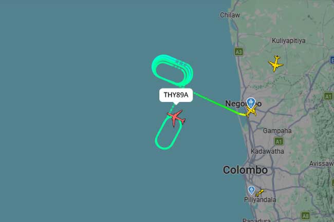 කටුනායකින් පිටත්වූ මගී ගුවන්යානයක කුරුල්ලෙක් ගැටෙයි 