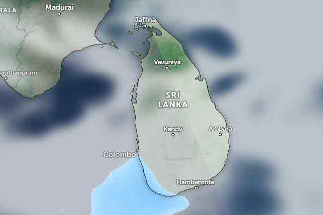 ප්‍රදේශ කිහිපයකට වැසි - සෙසු ප්‍රදේශවලට වියළි කාලගුණයක්