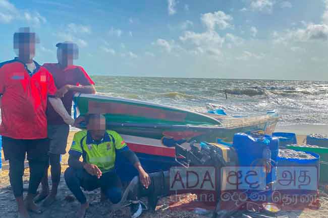 හොර පාරෙන් ගෙනා මුහුදු කූඩැල්ලන් තොගයක් සමඟ සැකකරුවන් 12ක් මාට්ටු