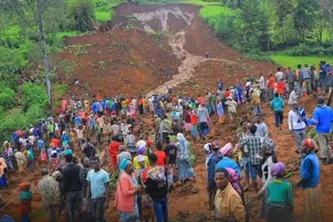ඉතියෝපියාවේ නායයෑමකින් 14ක් මරුට