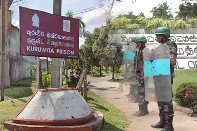 කුරුවිට සහ පල්ලන්සේන බන්ධනාගාර දෙකෙහිම තත්ත්වය පාලනය කෙරේ