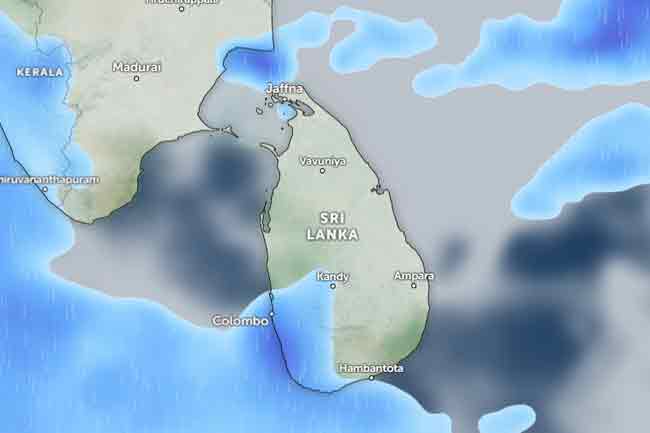 ප්‍රදේශ කිහිපයකට මි.මී 75 ඉක්ම වූ වැසි