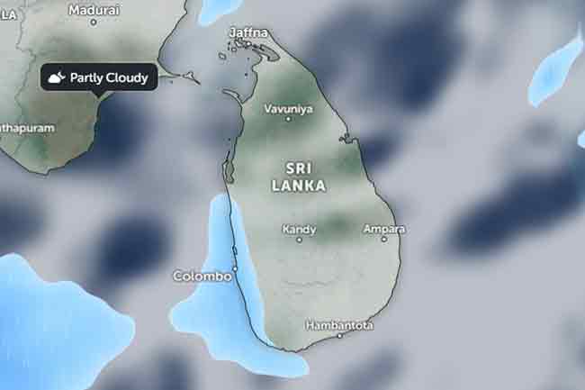 ප්‍රදේශ කිහිපයකට ගිගුරුම් සහිත වැසි