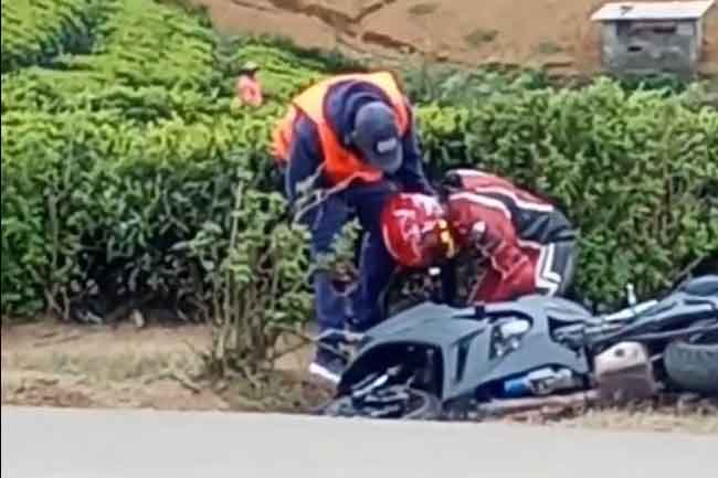 යතුරුපැදි ධාවන තරගයක සිදුවූ බිහිසුණු අනතුර