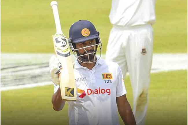 12 ஆவது டெஸ்ட் சதத்தை பதிவு செய்த திமுத்!