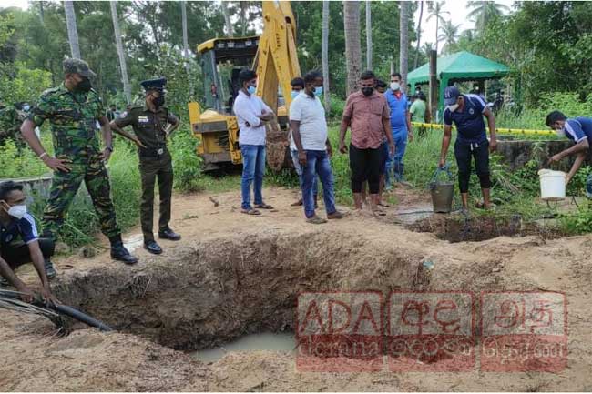  செயலாளர்கள் புலிகளின்  தங்கம்  தேடிய  இடத்தில் அகழ்வுப் பணி