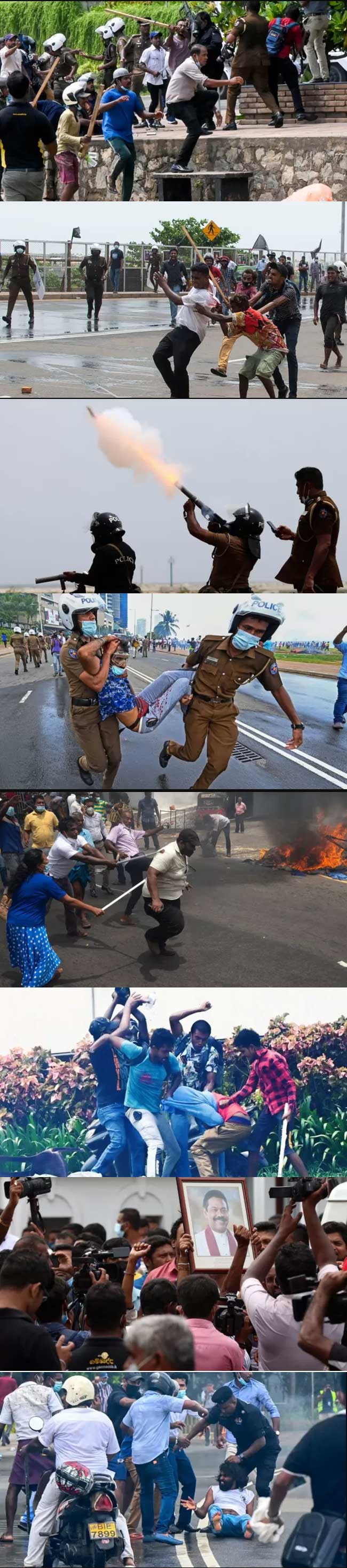 கொழும்பில் அரங்கேறிய வன்முறை! (படங்கள்)