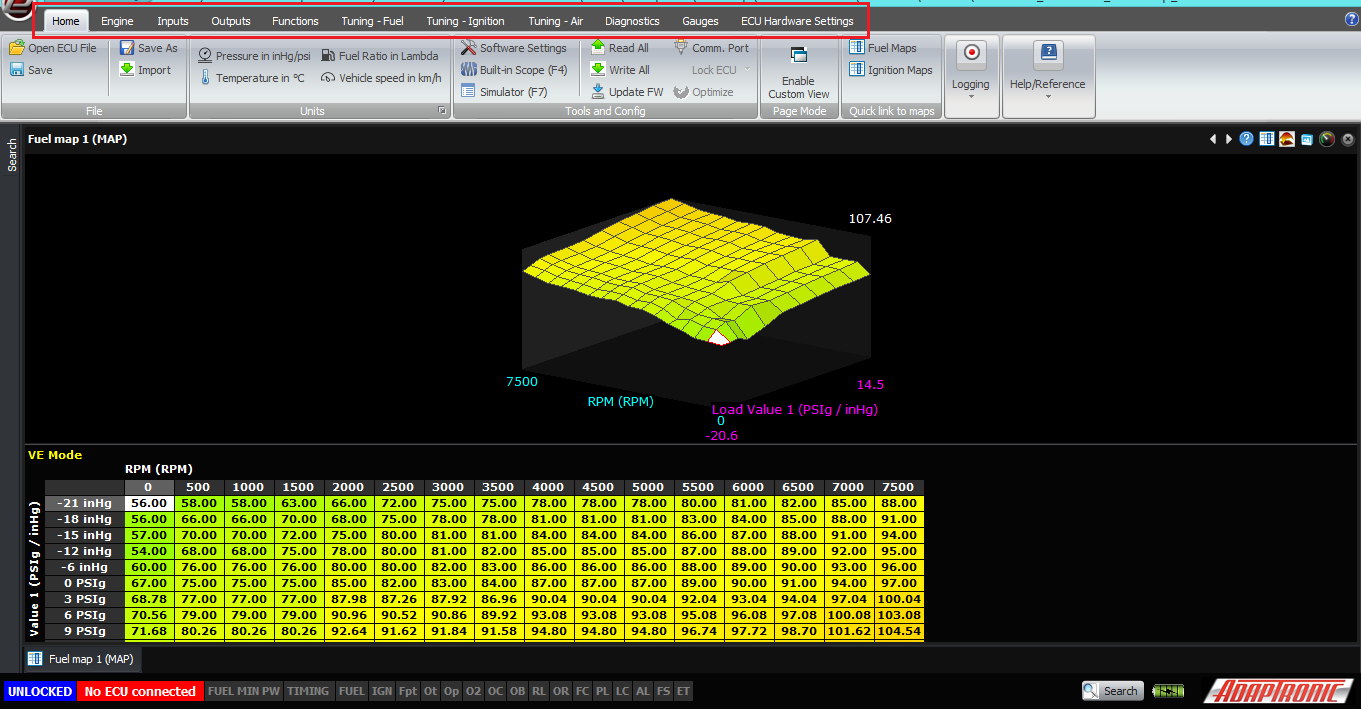 MainScreen Highlighting Ribbons