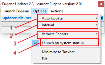 Updater options