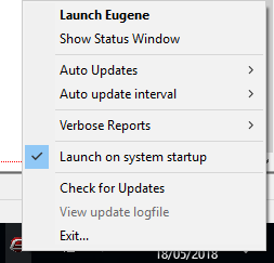 popup menu