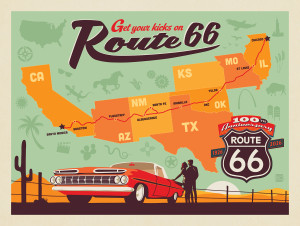 100th Anniversary Of Route 66 (Map)