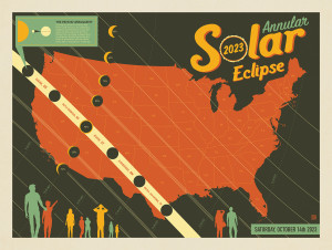 Annular Solar Eclipse 2023 Map
