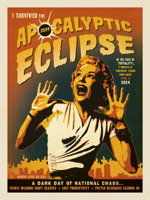 2024 Total Solar Eclipse: Screaming Woman