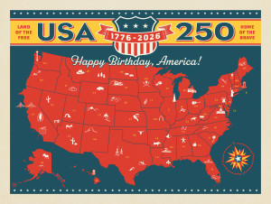 250th Anniversary USA: Commemorative Map