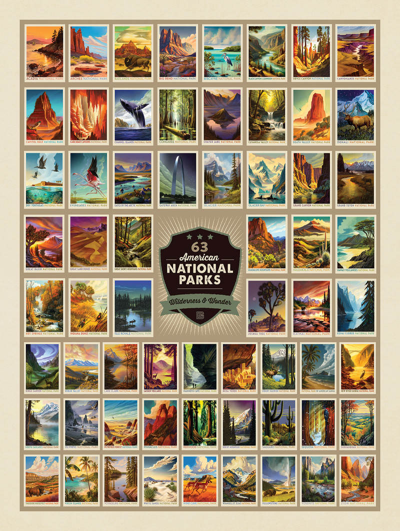 63 Image National Park Print: by Arden von Haeger