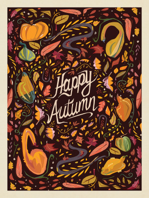 A Greeting Card: Happy Autumn