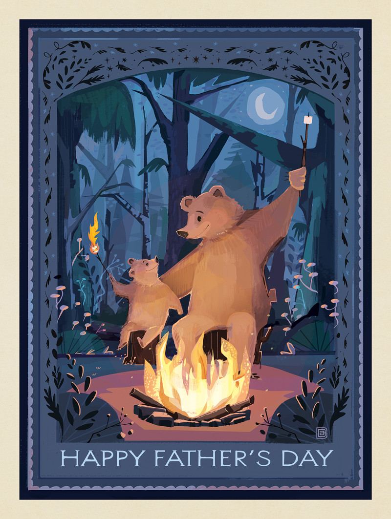 A Greeting Card: Happy Father's Day (Bears)