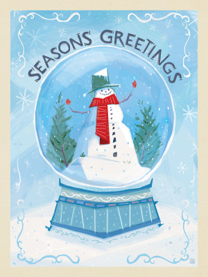 A Greeting Card: Seasons Greetings (Snow Globe)