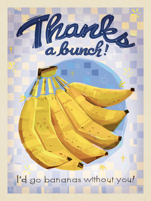 A Greeting Card: Thanks A Bunch!