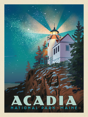 Acadia National Park: Lighthouse At Night
