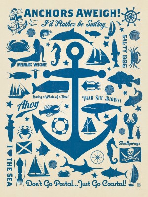 Anchor Pattern Print