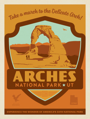 Arches National Park: Emblem Print