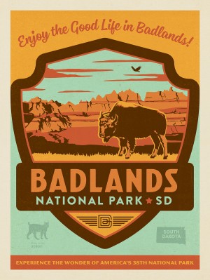 Badlands National Park: Emblem Print