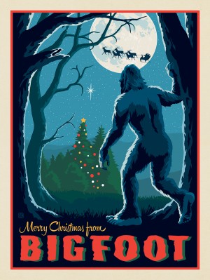 Bigfoot Wishes You Merry Christmas