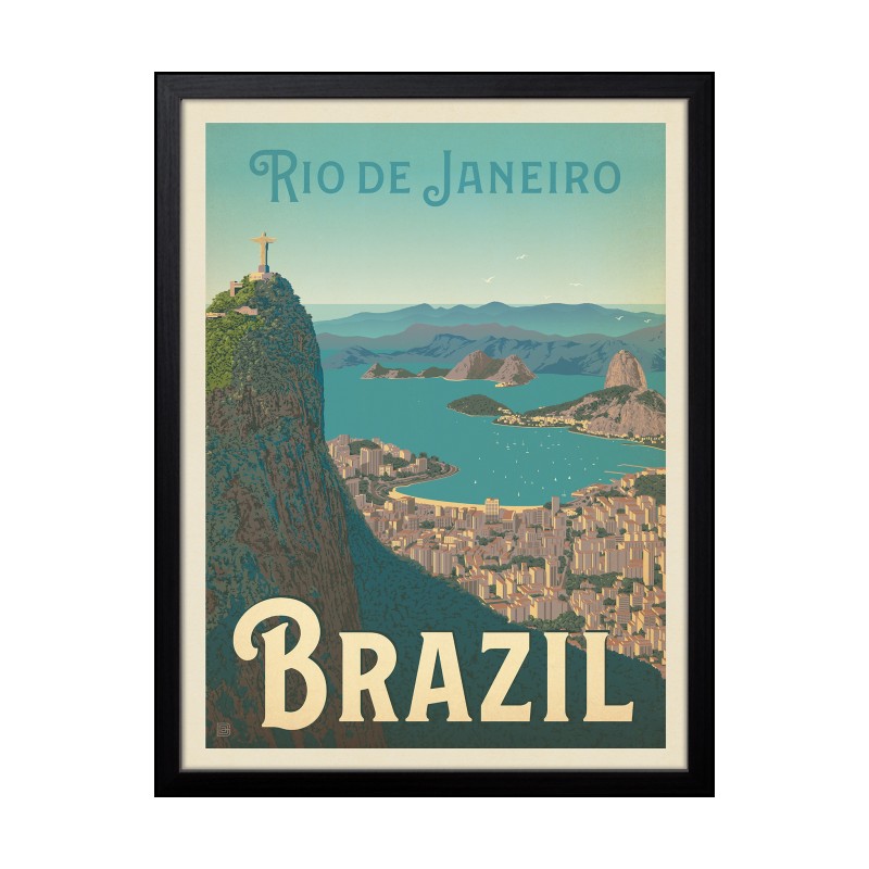 thumbnail image 2 of Rio De Janeiro Guanabara Bay 1930s Vintage Style Travel Poster – 24x36 Repro, Matte Paper 2 of 6