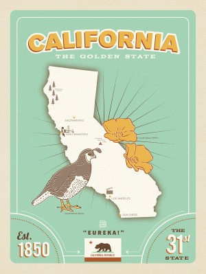California Map (Vintage)