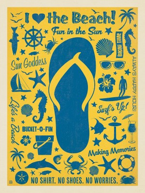 Flip Flop Pattern Print