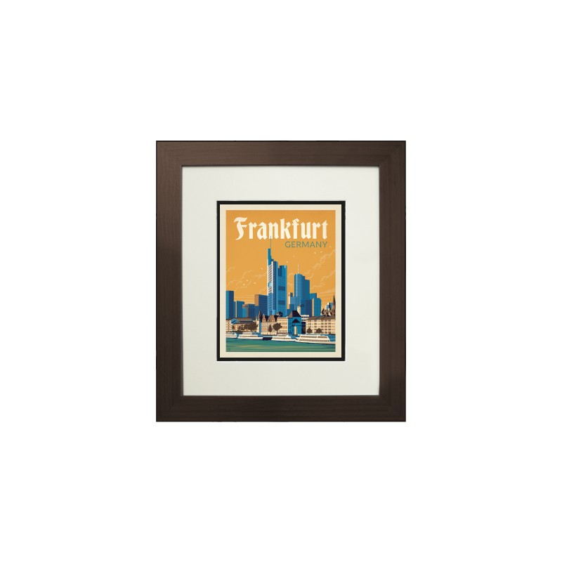 Magnete Decorativo Francoforte Sul Meno - 8x5,5 Cm, Multicolore, Souvenir Da Viaggio