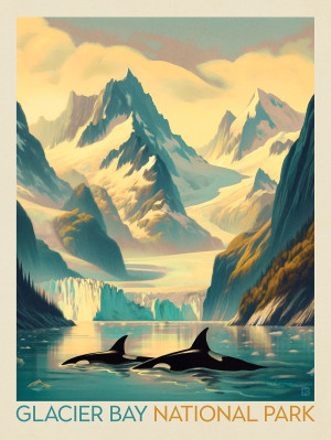Glacier Bay National Park: Gliding Orcas