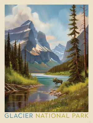 Glacier National Park: Moose With A View