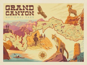 Grand Canyon National Park: Illustrated Map