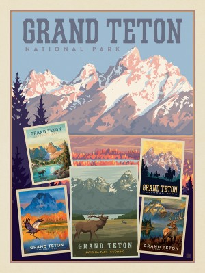 Grand Teton National Park: Collage Print