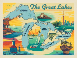 Great Lakes: Horizontal Map