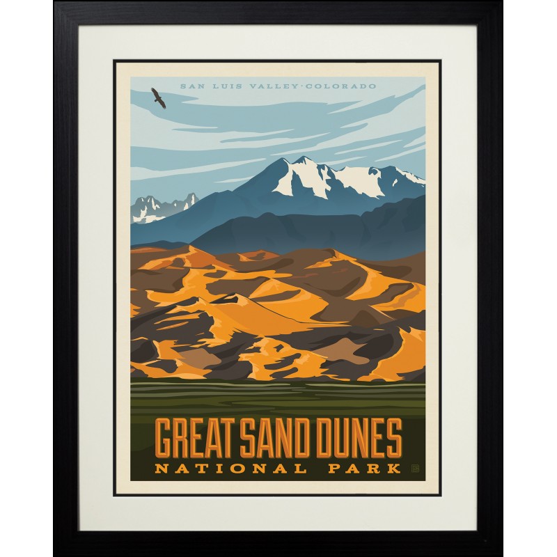 thumbnail image 2 of Great Sand Dunes National Park Vintage Style Decal – Vinyl Sticker, Luggage Label – USA Made 2 of 6