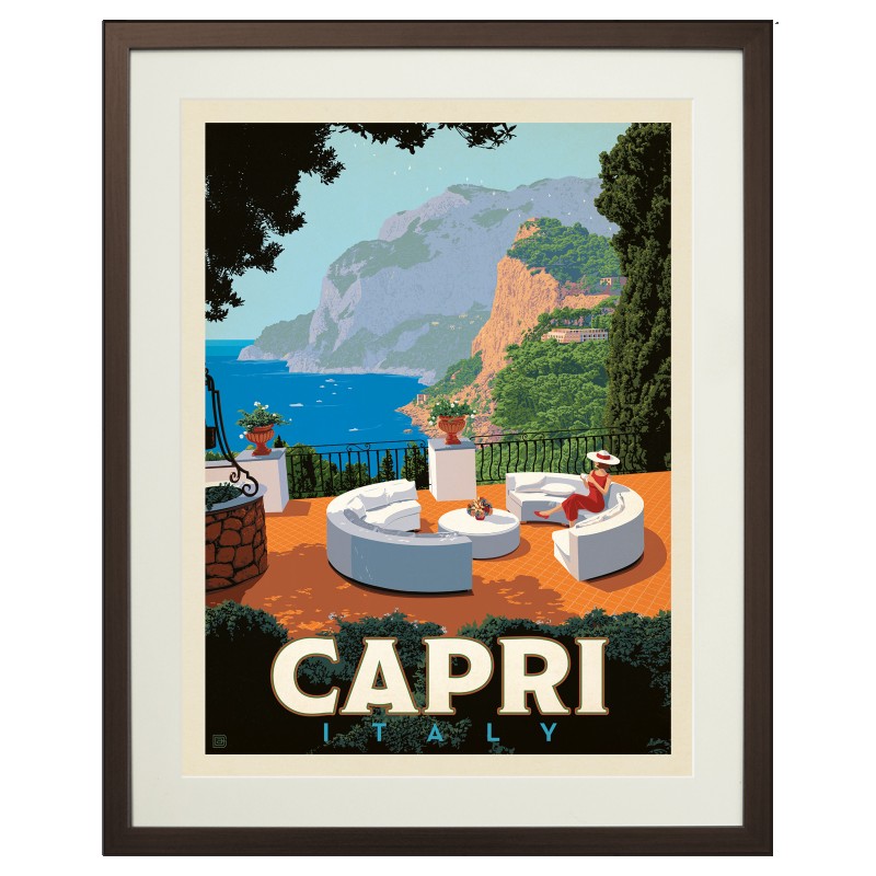 絵画 CARTUSIA CAPRI vintage poster Original vintage poster ITALY CARTHUSIA PERFUME OF CAPRI