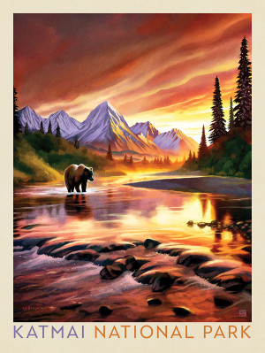 Katmai National Park: Evening Glow