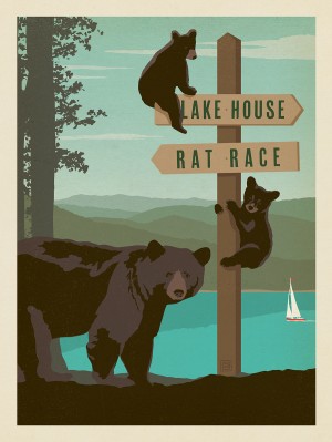 Lake House Sign Post