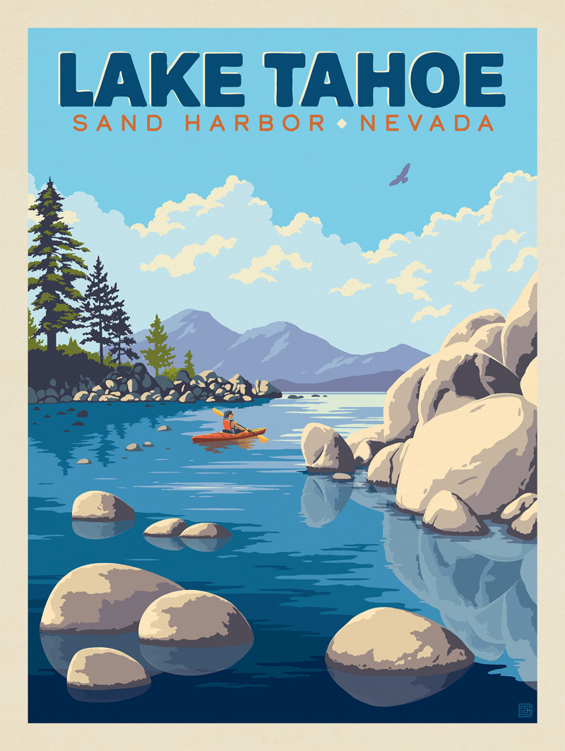 Lake Tahoe: Sand Harbor Kayaker