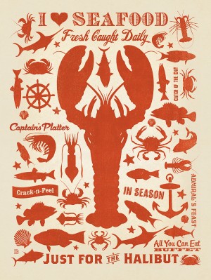 Lobster Pattern Print