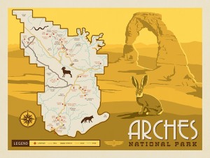 Map of Arches National Park